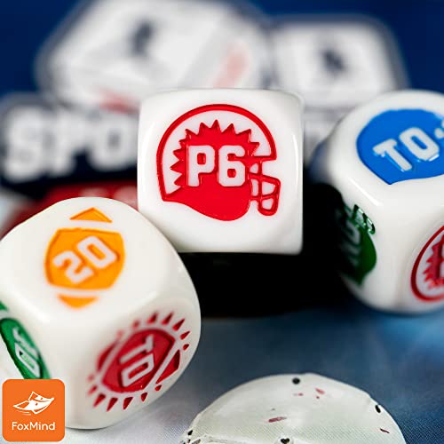 FoxMind Games: Sports Dice, Football, Roll Your Way to The End Zone, Easy to Learn, Fun to Play, Play with Up to 4 Players, for Ages 7 and up - image 2