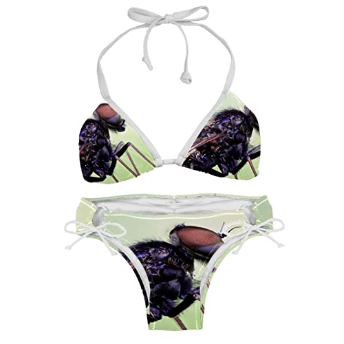 Bikini volants pour femme avec motifs multicolores éclatants et coupe confortable XL