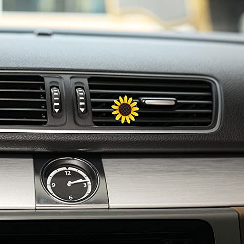 VICASKY 6Pcs Girassol Acessórios Do Carro Definir Decorações Interiores Do Veículo Cinto de Seguranç