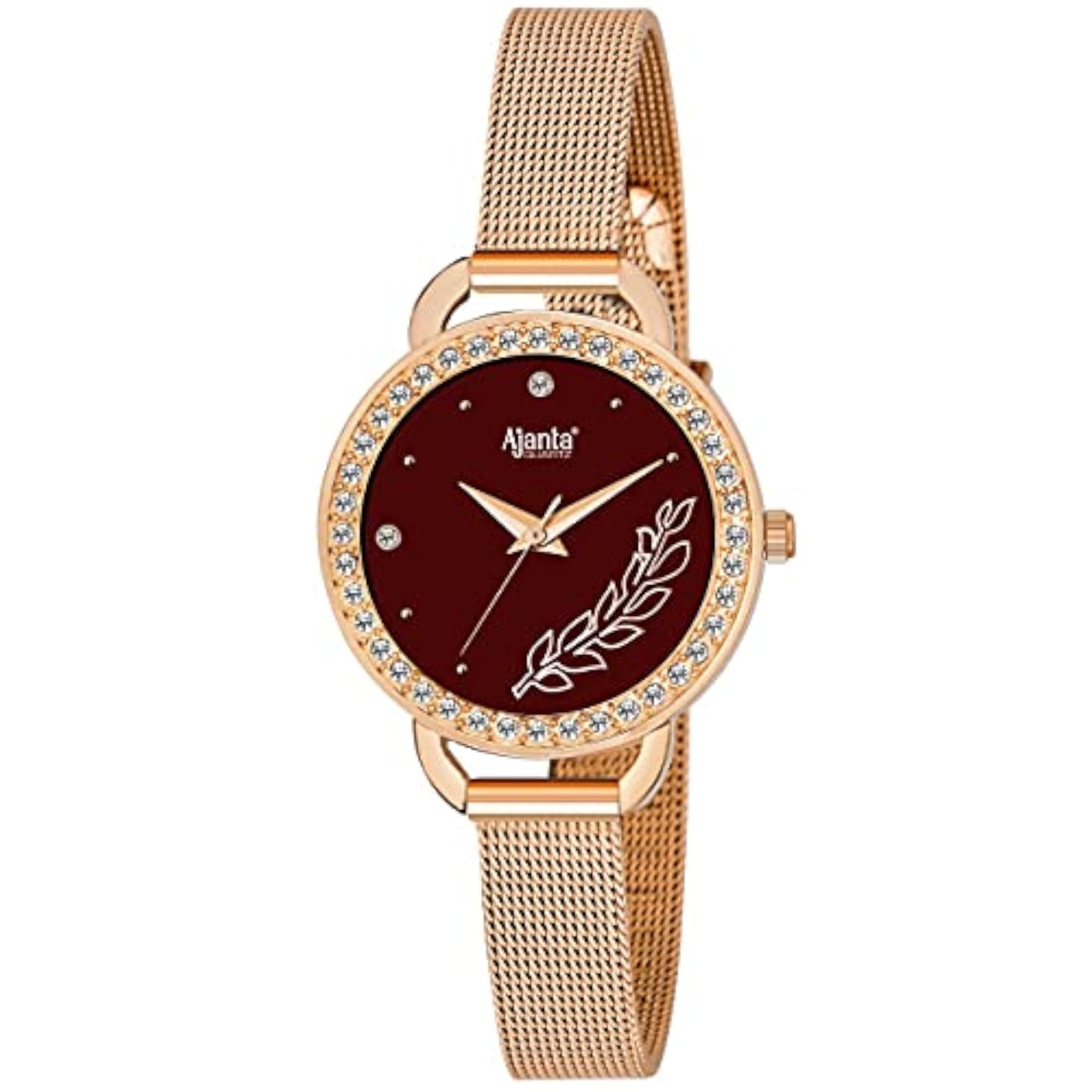 Women's Diamond Studded Dial Elegant Analog Watch
