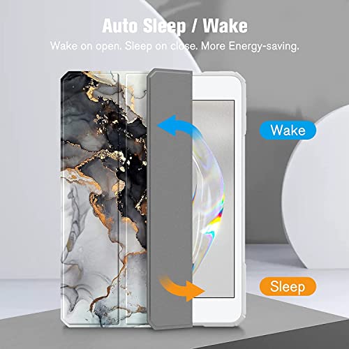 Image of SwooK Hybrid Case for 7.9 inch iPad Mini 5 /4 - Clear Back Shell Flip Cover (Cloudy)