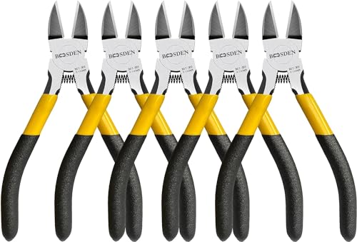 Image of BOOSDEN Wire Cutter 5 inch Cutting Pliers Diagonal Cutter Snipper 5 Pack