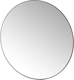 Comprar LOLAhome Espejo de Pared Redondo Negro de Metal y Cristal de 49 cm