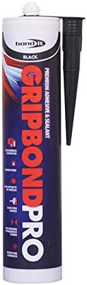 Gripbond Pro by Bond It | Hybrid Sealant & Adhesive | Superior Bonding Strength | for Interior & Exterior Application | Waterproof | Permanently Flexible | Non-Staining | 310 ml | Black