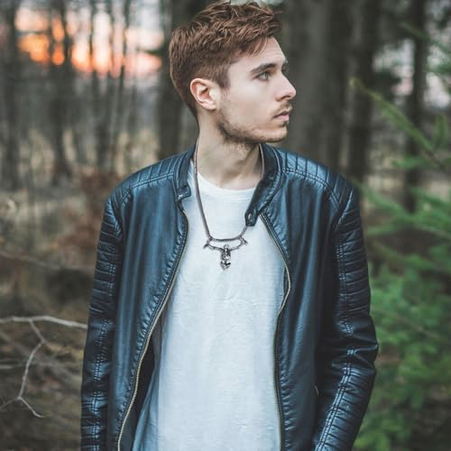 Skull Skeleton Necklace Gothic Jewelry for Men and Women, Gothic Necklace Accessories,Punk Rock Skull Pendent4