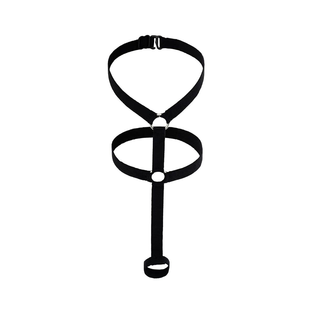 Eyraevor2 Pcs Barefoot Ankle Sandals Foot Black Elastic Bandage Anklet Bracelet Band for Women High Heel ShowerAccessory (Black)