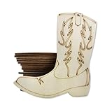 Contenu de l'emballage : chaque lot contient 20 bottes de cowboy en bois creux à suspendre. Chaque pièce en bois est soigneusement polie pour garantir une bonne expérience utilisateur et une création pratique.