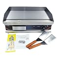 DULNICE 22" Commercial Electric Griddle,1500W Electric Countertop Griddle Flat Top Grill Grill with Thermostatic Control,Stainless Steel Heavy Duty Large Grill for Restaurant BBQ