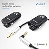 AAlead BTMICRX2 Bluetooth Wireless Microphone and Receiver Sets, Long Range, Low Latency, Clear Sound, for Education, webinar, Voice Recording, Hearing Impairment, PA Systems, Vlog, YouTube