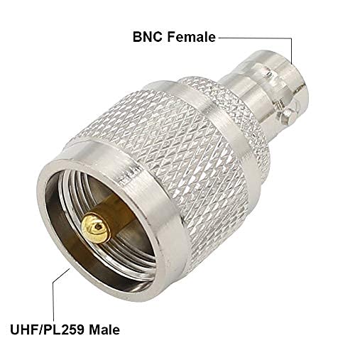 Adaptador exgoofit PL259 a BNC Coaxial 4 piezas miniatura 4