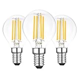 Sokkldccd E14 Led Light Bulb Golf Ball, SES Small Screw Light Bulb, G45 Globe 4W Led Bulbs, Warm White 2700K, 40W Equivalent, Pack of 3