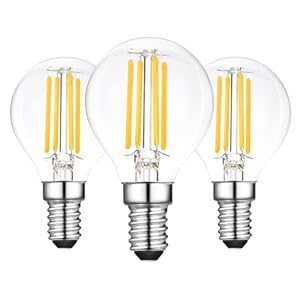 E14 Led Light Bulb Golf Ball, SES Small Screw Light Bulb, G45 Globe 4W Led Bulbs, Warm White 2700K, 40W Equivalent, Pack of 3