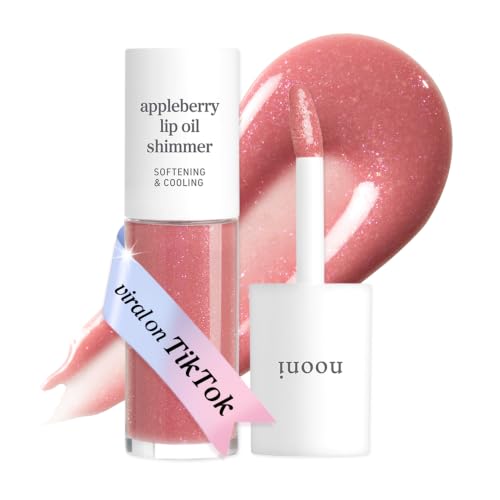 Image of NOONI Appleberry Lip Oil Shimmer - Plumping Tinted Glossy Lip Oil