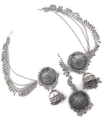 Image of Total Fashion Oxidised Tikka Earrings For Girls And Women