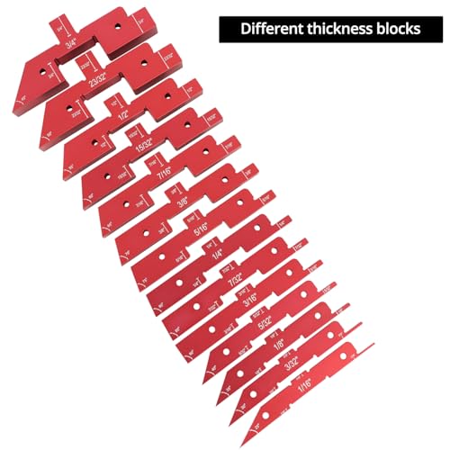 Blocs de configuration en aluminium QWORK pour réglage de toupie et scie de table - 3