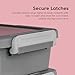 IRIS USA 6 Qt. Plastic Craft Storage Container Bins with Lids, 2 Pack, Small Art & Office Supply Organizer Tote, Sensory Bins & Boxes for Home & University, Stackable, Secure Latch Buckles, Gray