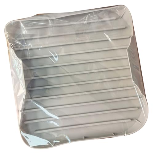 RWAJZAX Plateau de cuisson à micro-ondes sensible - Passe au lave-vaisselle - Rangement facile - Facile à transporter - Bac de récupération des graisses pour four à micro-ondes