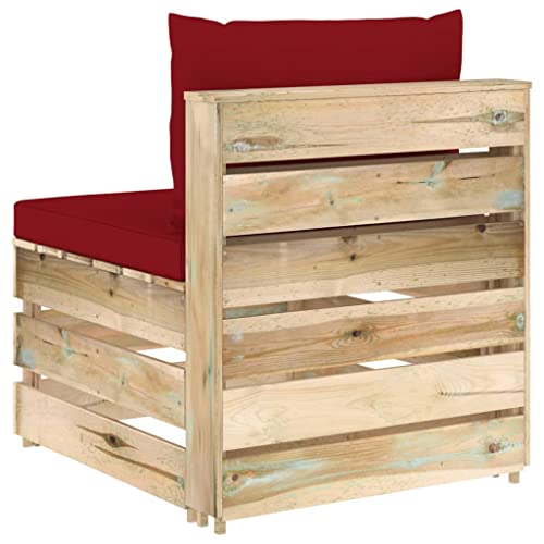 Sofá de palés para jardín en madera de pino impregnada de alta durabilidad 5