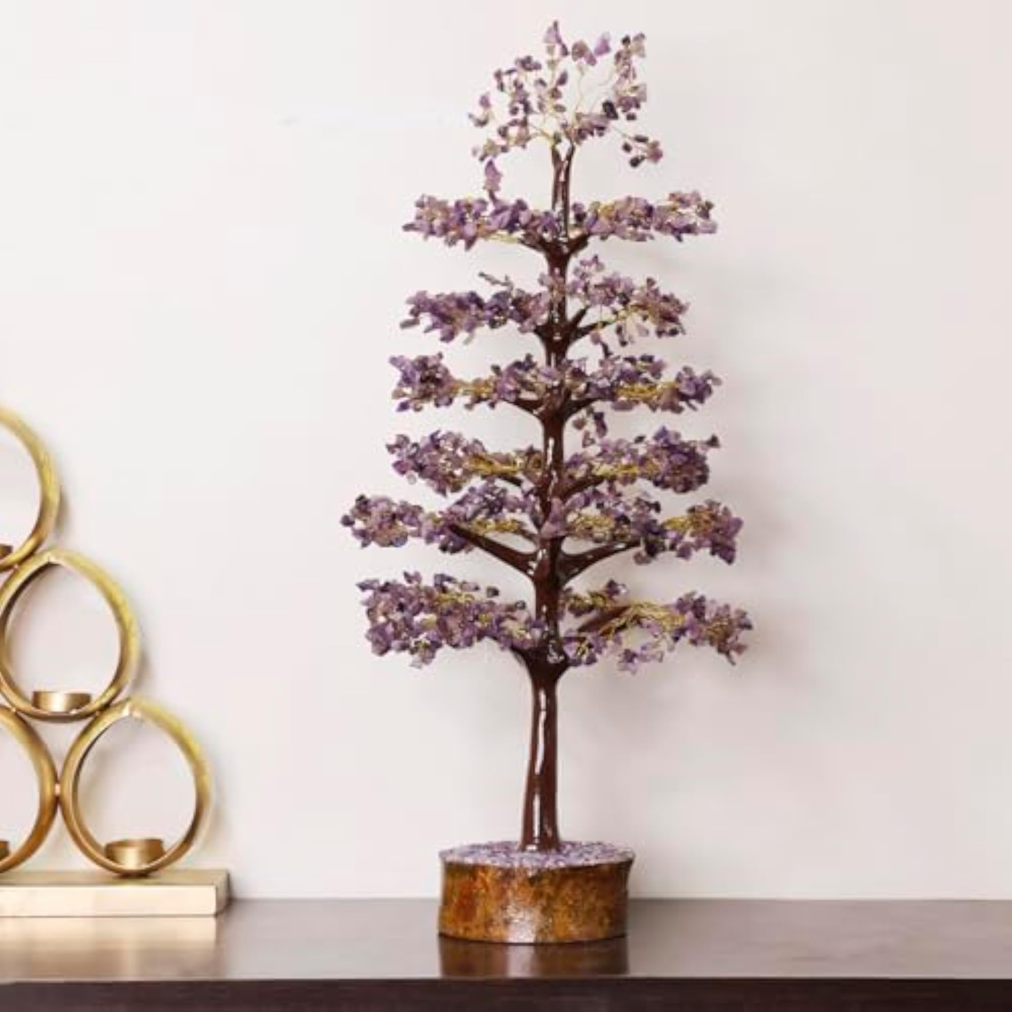 Amethyst Crystal Tree Handmade Gemstone Showpiece for Home Decor