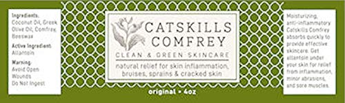 Catskills Comfrey Original 1Oz ~ Comfrey's Allantoin Is A Cell Proliferant; Ideal For Natural Skin Health, Trigger Finger, Arthritis, Atopic Dermatitis (Eczema, Psoriasis), Acne, Cold Sores, Abrasion #TOP1