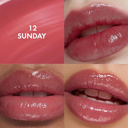 Image of Amuse SEOUL Daisy Flower Dew Tint (12 SUNDAY) - Glossy Moisturizing Lip Stain, Watery Glow Lip Tint, Long Lasting Color, Dewy Finish, Vegan, Korean Beauty Makeup