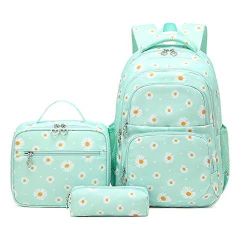 Elementary Students School Backpack Primary Schoolbag Outdoor Travel Daypack VIDOSCLA Girls Rucksack Daisy Prints Knapsack Cover