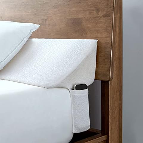 SLIGUY King Size Bed Wedge Pillow Headboard Pillow Mattress Wedge Bed Gap Filler Fill The Gap (0-7") Between Your Headboard and Mattress for Sleeping Backrest Pillow（White 76"x10"x6"） Cover
