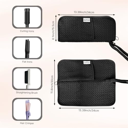 Bolsa organizadora para herramientas de cabello negra miniatura 2