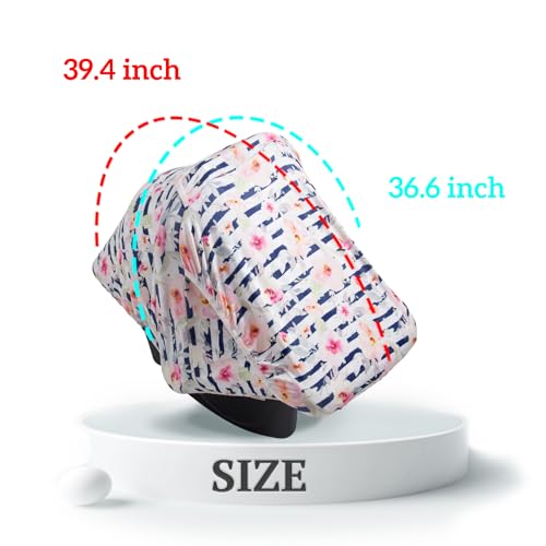 Image of Little Tots Baby Car Seat Canopy Cover, Breathable Sun Shade, Full Privacy for Newborns & Infants, Universal Fit for Boys & Girls