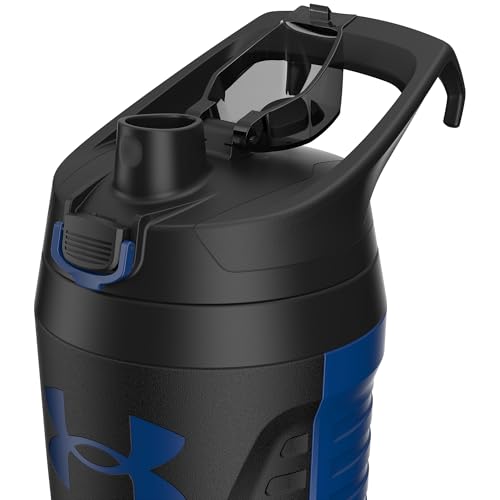 Image of Under Armour 32 oz Insulated Water Bottles - Sports Water Jug with Fence Hook, Leak Resistant for Baseball, Football & More, 32 oz Insulated, Royal /Black