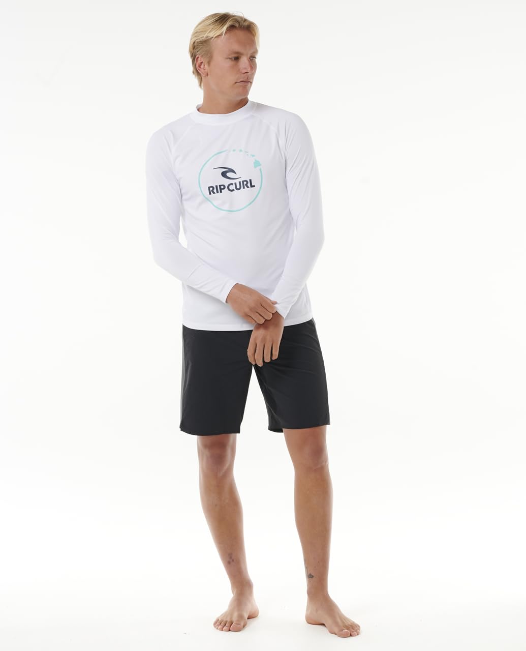 Rip Curl Island Vibe UPF 50 Long Sleeve Rashguard Camisa de protección de Sarpullido Hombre