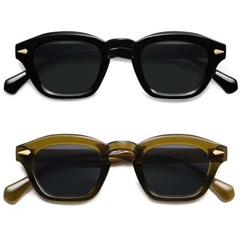 Image of Appassal Small Retro Square Sunglasses for Women Mens Rectangle Sunnies AP3680