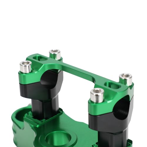 USTPO Motorcycle Top Triple Clamp 7/8" 22MM Upper Triple Tree Bar Mount with Risers Set CNC for KLX110 KLX 110 110L KLX110L 2002-2023 Green by USTPO - Image 4