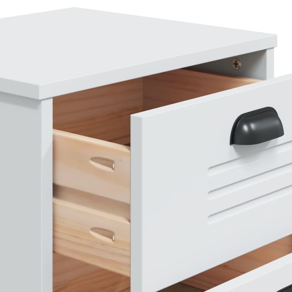 Industrieller Nachttisch mit Stauraum und Wandhalterung – Langlebiger Beistelltisch aus Holzwerkstoff für Schlafzimmer und Wohnzimmer