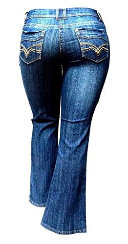 Set of x2 Womens Plus Size Denim Jeans Mix Style & Color Bootcut & Skinnny Random 2 Piece3