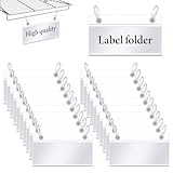 20Pcs Labels for Wire Shelves Clip On Labels Holder Plastic Wire Shelf Basket Label Holder for Storage Bins...