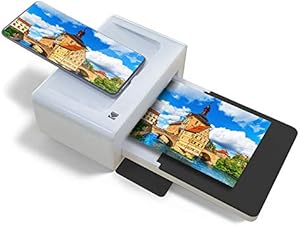 KODAK PD460 - Impresora fotográfica a color de 10 x 15 cm, Bluetooth y acoplamiento, blanco y negro