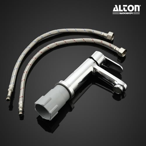 Image of ALTON XNO5115, Single Lever Basin Mixer | Bathroom Wash Basin Mixer Tap | Basin Tap | Silver