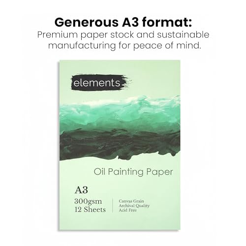 Almohadilla de aceite 12s 24p Elements bloc de dibujo de 300 g/m² A3 5