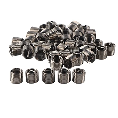 Hyuduo 50pcs M10x1.25 SUS304 Stainless Steel Helical Thread Inserts for Repairing Damaged or Stripped Threads in Metal - Image 2