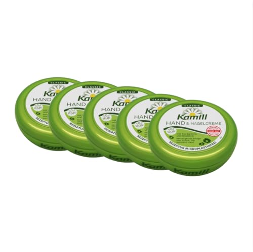 5er Pack Kamill CLASSIC (5 x 150ml) - feuchtigkeitsspendend & pflegend mit Bio-Kamille aus kontrolliert biologischem Anbau, ohne Farbstoffe, tierische Inhaltsstoffe & Mikroplastik