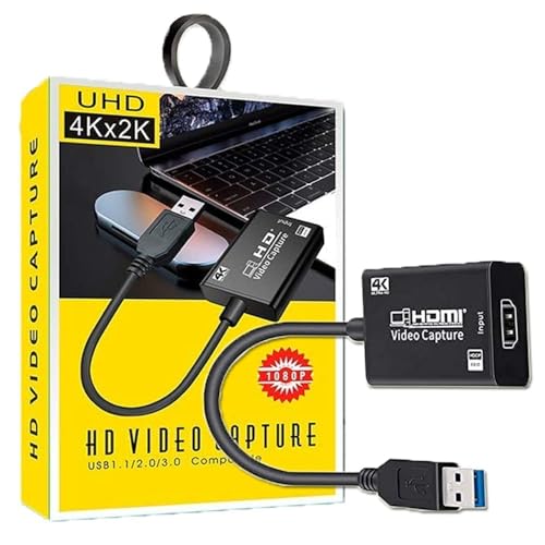 Image of SANCY 4K Video Capture Card, 4K HDMI USB 3.0 1080P Reliable Portable Video Converter for Game Streaming Live Broadcasts Video Recording