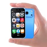 Pdfbenli Mini Phone for Kids 7-12,Unlocked Parent-Child Contact Smartphone,4.0 Inch Eye Protection Screen,3GB+32GB,2800Mah,3G,GPS,Dual SIM,Face ID,Android 10.0,Boys Girls Birthday Gifts (Blue)