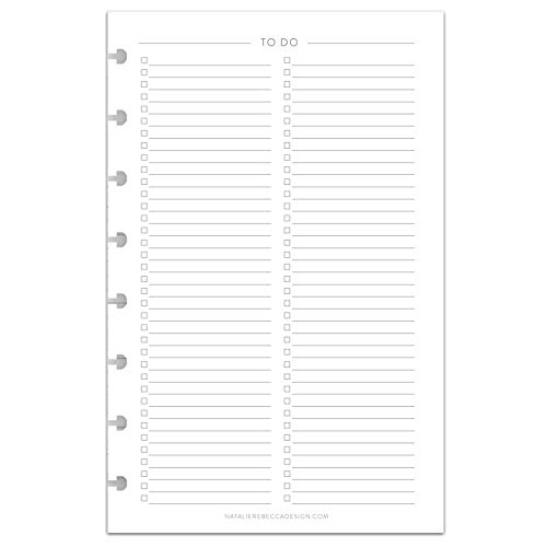 BetterNote To Do List Refill Pages for Disc Notebooks, Fits Levenger Circa, Happy Planner, Staples Arc, TUL, Talia (8-Disc, 5.5