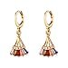 HJXX Boucles d'oreilles Boucles d'oreilles en Cristal avec Pendentif en Forme de Ventilateur en Forme de Ventilateur avec Boucles d'oreilles en Forme de Ventilateur Bijoux Boucle d'oreille