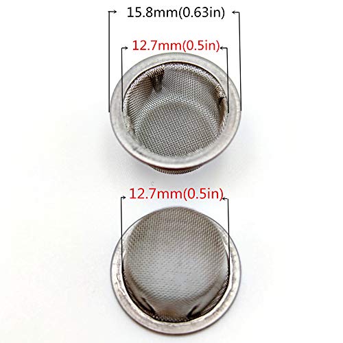 Ruilida 30Pcs Pipe Screens 1/2 Inch Premium 304 Stainless Steel, 0.5" Pipe Screen Filters With Metal Storage Box… #TOP1