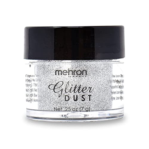 Mehron Makeup Glitterdust (.25 Oz) (Silver) #TOP2