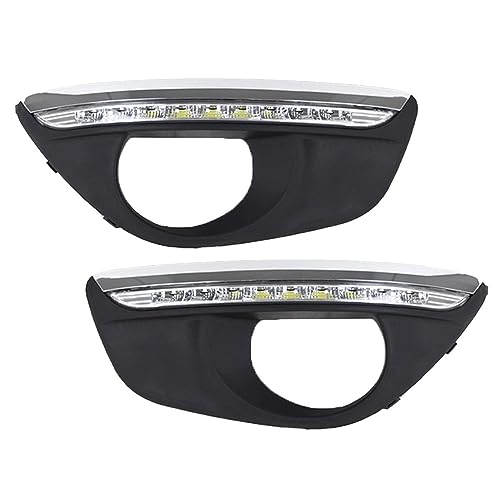BAKUGO 2 Peças Led Luz De Circulação Diurna Luz De Nevoeiro DRL Luz De Sinalização De Volta Para Hyu
