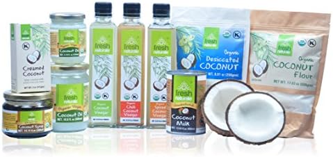 Everything Coconut (8) ITEMS: Coconut Syrup, Spiced Coconut Vinegar, Creamed Coconut, Desiccated Flour, Coconut Flour, Coconut Milk, Coconut Butter, and Coconut Oil 16.9 Oz
