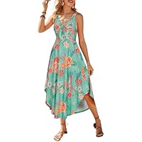 VOTEPRETTY Women's Tropical Hawaiian Midi Maxi Dresses